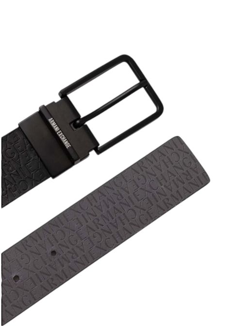 Cintura reversibile in tinta unita con logo allover ARMANI EXCHANGE | Cinture | 951325 2F80005021